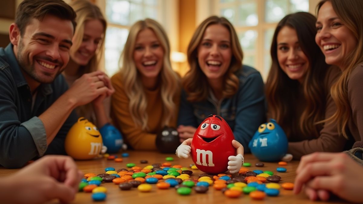 Vrienden genieten van M&M's
