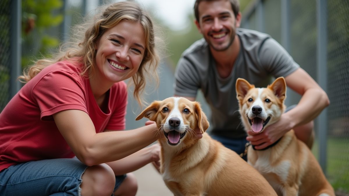 Vrijwilligers voeden en spelen met dieren in een asiel