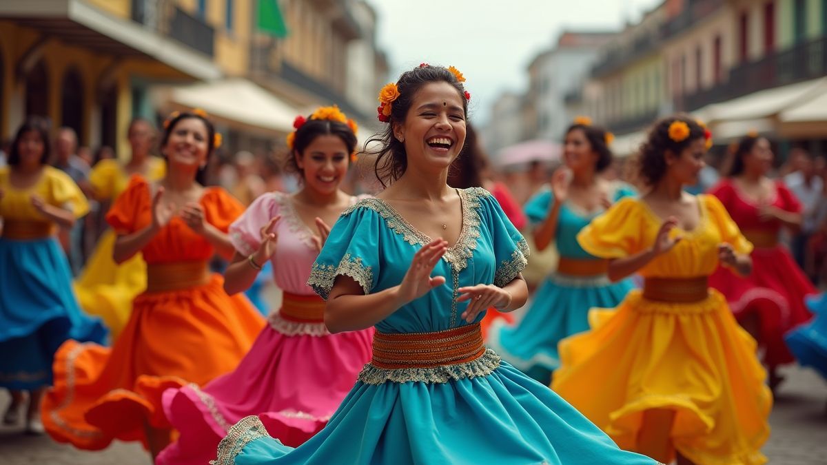Vrolijke quadrilha dans tijdens een Festa Junina viering.