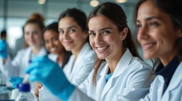 Vrouwen in een laboratorium