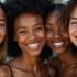 Vrouwen zonder make-up die lachen en hun natuurlijke schoonheid vieren.