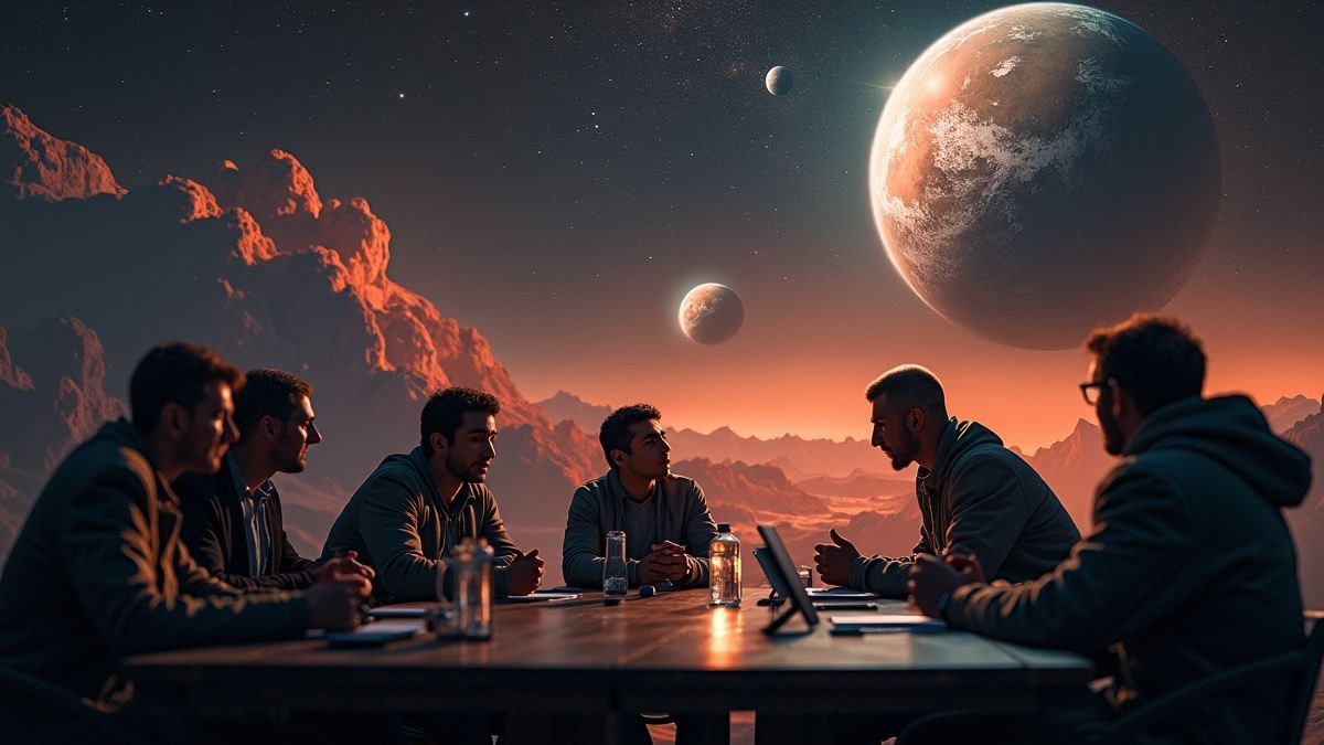 Wetenschappers die het belang van asteroïden bespreken
