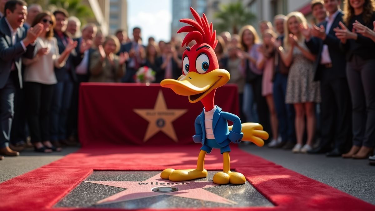 Woody Woodpecker ontvangt zijn ster op de Hollywood Walk of Fame