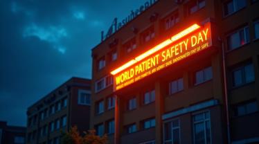 Ziekenhuis verlicht in oranje voor Wereld Patiëntveiligheidsdag